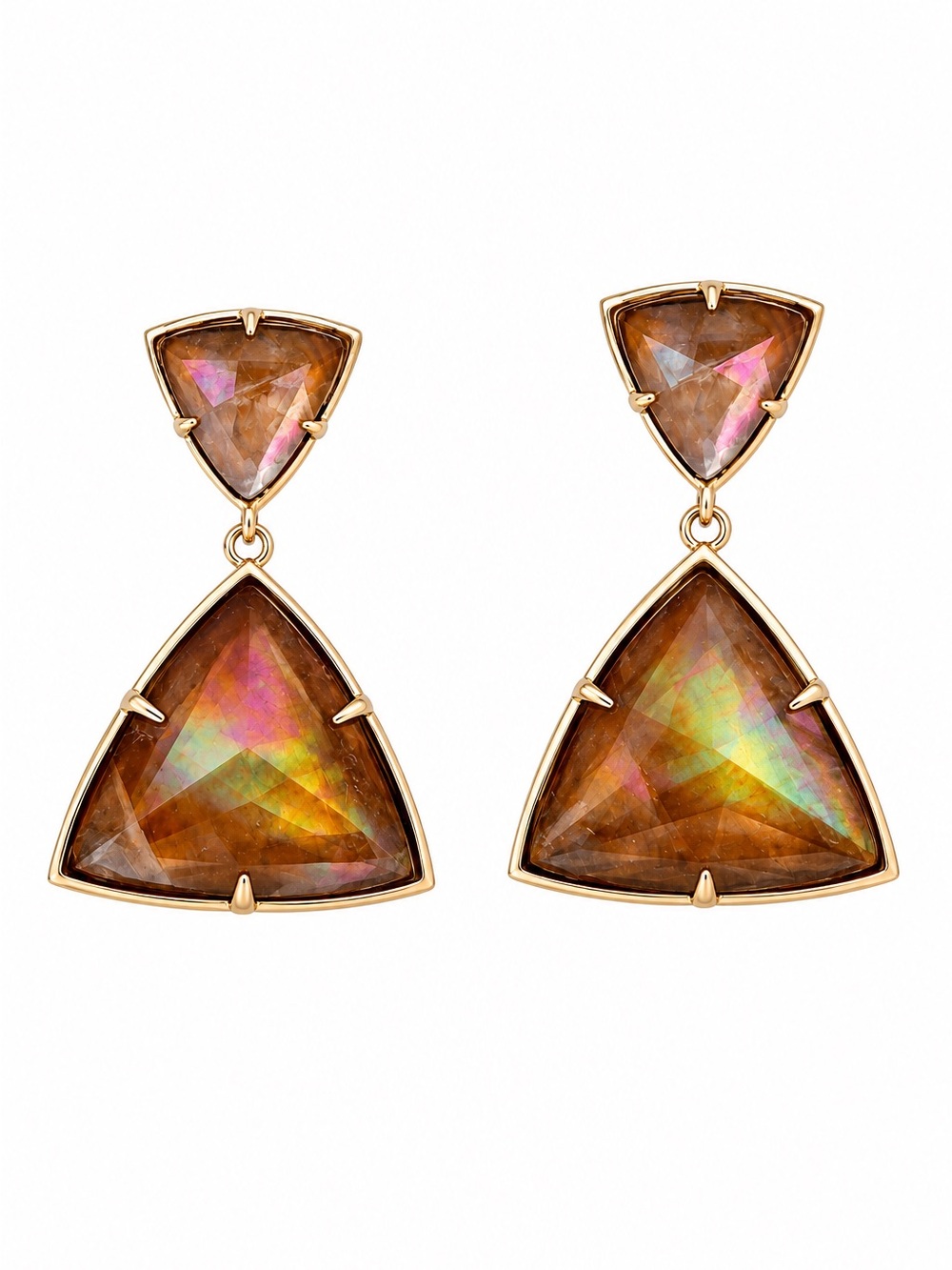 Kendra Scott Maury drop earring in Brown iridescent.